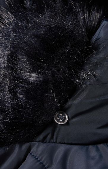 Підліткове зимове стьобана пальто для дівчинки C&A 140 см Темно-синє (26051670C) | Зображення 5