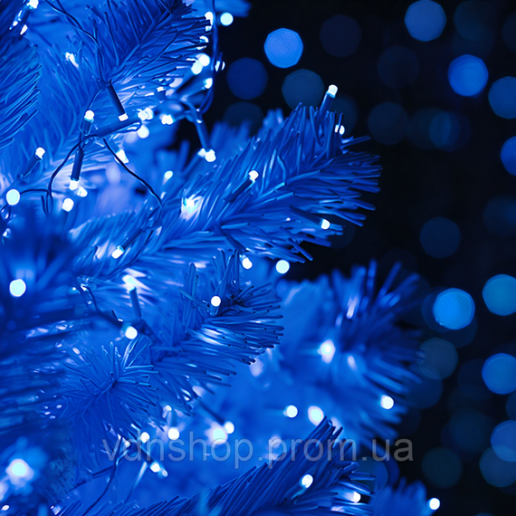 Гірлянда Різдвяна фея вулична 100 м 1000 LED білий провід Синій CF1000L100MWBL | Зображення 4