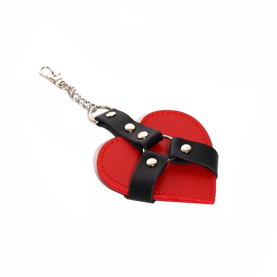 Брелок на карабіні для ключів Art of Sex Chained Heart, Червоний | Зображення 2