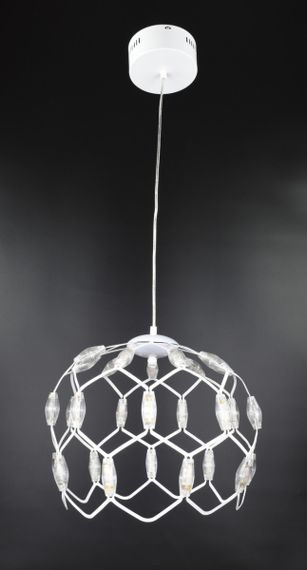 Люстра світлодіодна підвісна LED світильник для квартири на стелю лед 26315 Білий 42-200х40х40 см. | Зображення 3