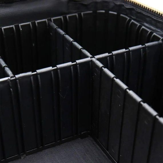 Дорожная косметичка с зеркалом и LED подсветкой (26х23х11см), Черная / Органайзер для хранения косметики / | Зображення 7