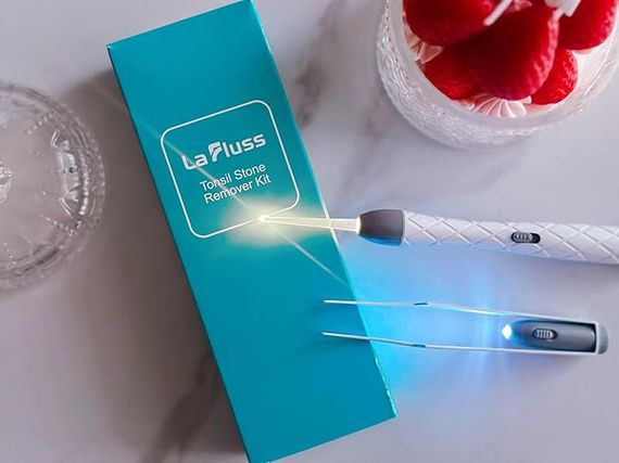 Набор для удаления тонзиллитных камней La Fluss с LED-подсветкой и USB-пинцетом для лечения тонзиллита