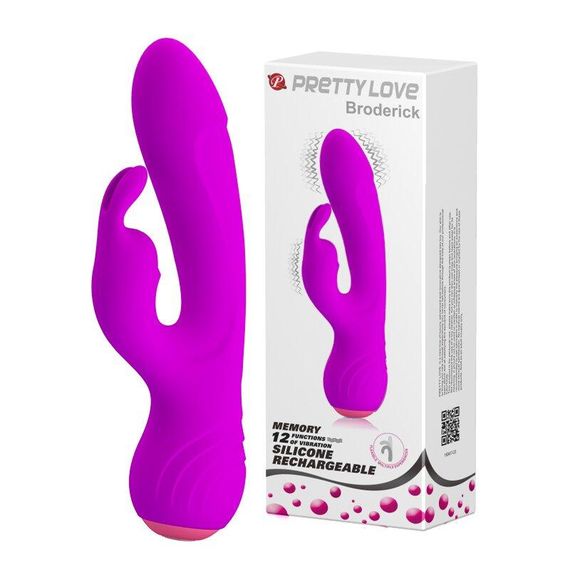 Вібромасажер з кліторальним стимулятором Pretty Love - Broderick, BI-014644 sexstyle