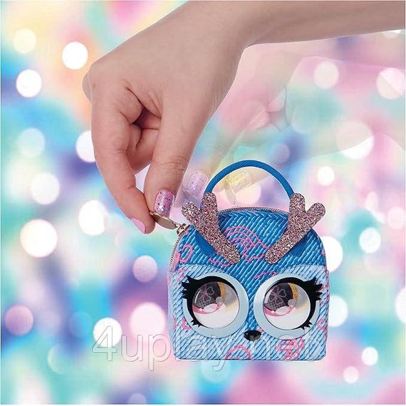 Мини-сумочка-питомец Олененок с функцией закатывания глаз Purse Pets Micros Denim Deerie Stylish Small Purse | Зображення 5