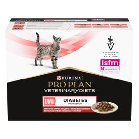 Вологий корм для котів із діабетом з яловичиною Purina Veterinary Diets DM Diabetes 85 гр х 10 шт