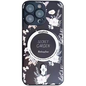 TPU+PC чохол Secret Garden with MagSafe для Apple iPhone 14 Pro Max (6.7") Black, TPU+PC