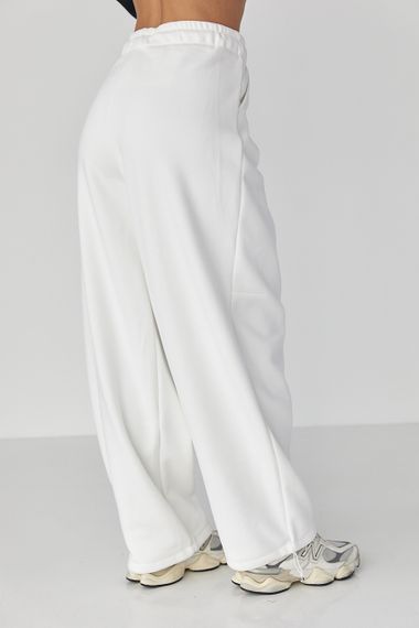 Жіночі теплі спортивні штани - молочний цвет, L (є розміри) | Зображення 1