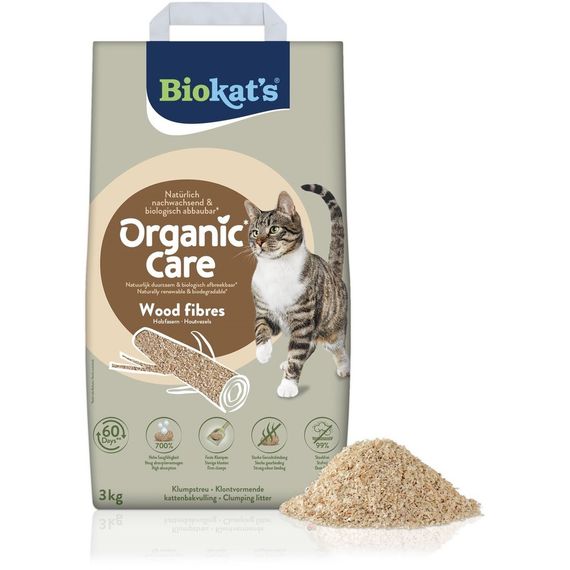 Наповнювач деревний Biokats для котячого туалету Organic Care 8л/3кг | Зображення 1