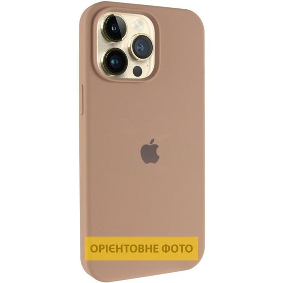 Чехол Silicone Case (AA) Logo with MagSafe для Apple iPhone 17 Pro Max (6.9") Бежевый / Desert Gold