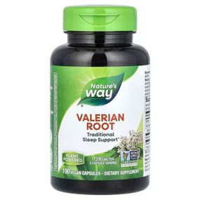 Корінь валеріани, Valerian Root, Nature&#039;s Way, 1590 мг, 100 веганських капсул (530 мг у капсулі)