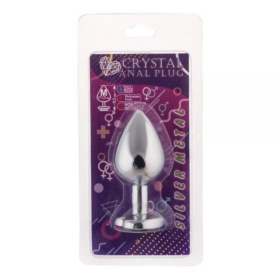 Анальна пробка, Silver Heart Amethyst, M sexstyle | Зображення 1