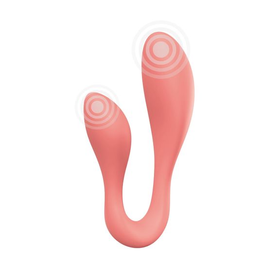 Смарт-стимулятор Adrien Lastic Couple Secrets II + APP для клітора та точки G, кораловий Sex Aura | Зображення 1