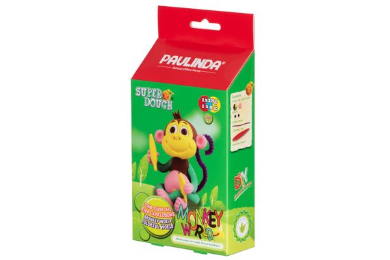 Масса для лепки Paulinda Super Dough Monkey World  обезьяна с глазами PL-081537-1 (PL-081537-1)