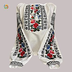 Рубашка Украинская вышиванка 298507 цвет белый размер L/XL