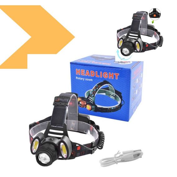 Налобний ліхтар з оптичним zoom Police 2117-T6+2COBRed (47465-2117_207) | Зображення 1