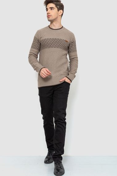 Светр чоловічий, колір мокко, 214R606 | Зображення 1