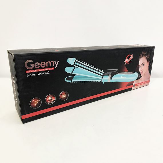 Плойка-праску 3в1 Gemei GM 2922. WL-927 Колір: блакитний | Зображення 1
