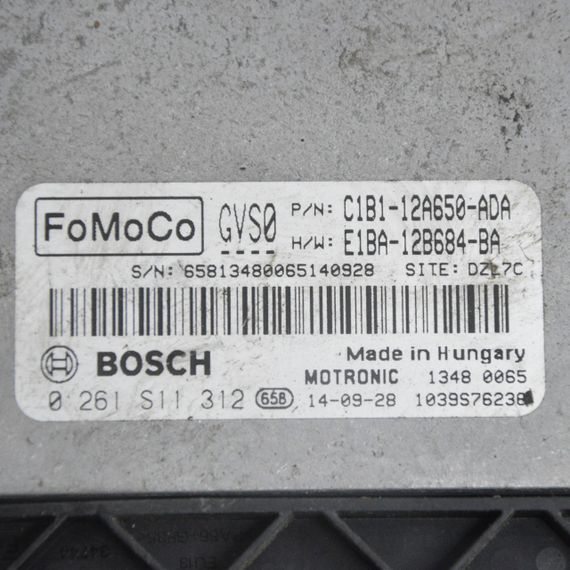 Блок керування двигуном 1.0 Ford Fiesta VII 2008-2017 Комп'ютер ЕБУ мотора Форд C1B112A650ADA 0261S11312 | Зображення 1