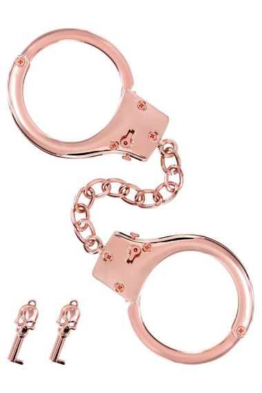 Наручники металлические Fetish Tentation Premium Chick wrist cuffs in rose-gold metal Золотистые One Size