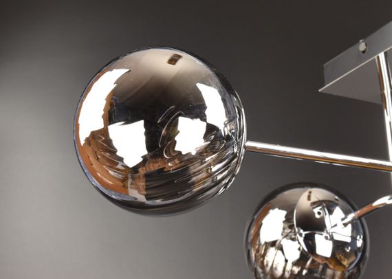 Люстра стельова на 4 лампочки 25891 Хром 21х48х70 см. | Зображення 2