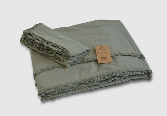 Постільна білизна Sikel Stonewashed Soho Firfirli 200 х 220 см Yesil | Зображення 2