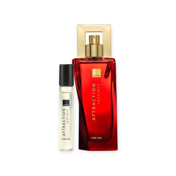 Парфюмированный набор Avon Attraction Instinct  для Нее 2 в 1: парфюмированная вода 50 мл / 10 мл