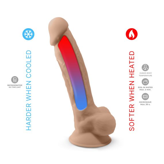 Фалоімітатор SilexD Vetus Flesh (MODEL 1 size 8in), двошаровий, силікон + Silexpan, діаметр 4,2см | Зображення 5