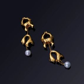 Фигурные зажимы на соски с жемчужинами UPKO Moist Eyes Pearl Sex Aura