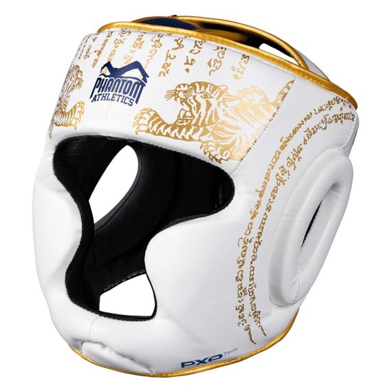 Боксерський шолом Phantom Muay Thai Full Face White Gold (капа в комплекті) | Зображення 1