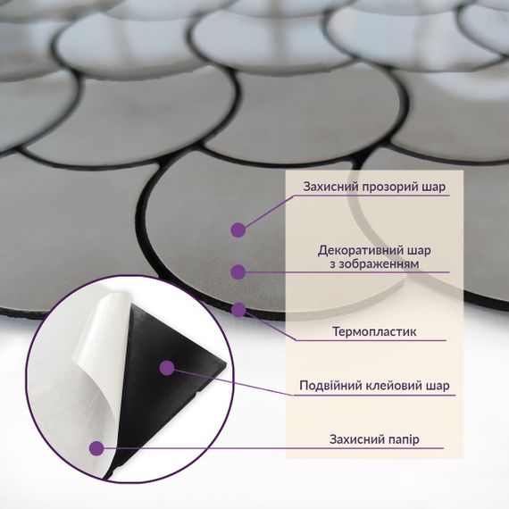 Самоклеюча PET мозаїка 30*30CM*4MM (D) SW-00001667 | Зображення 4