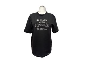Футболка женская трикотажная черный с вышивкой Sarcazm 44