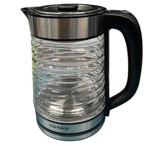 Электрочайник Rainberg RB-2312 стеклянный дисковый чайник 2.2л 2200Вт Silver QL-49