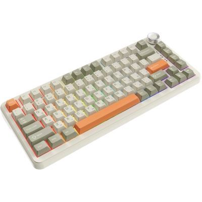 Клавиатура Ajazz AK820 MAX Flying Fish Switch RGB Wireless/Bluetooth/USB Beige (AK820MAX-FF-R) | Зображення 1