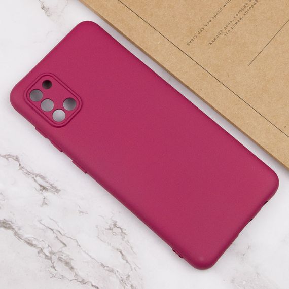 Чохол накладка Silicone Cover Lakshmi Full Camera (A) для Samsung Galaxy A31, Бордовий / Marsala | Зображення 3