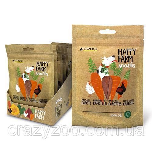 Ласощі для собак Croci Happy Farm курка з морквою 80 г С1130029