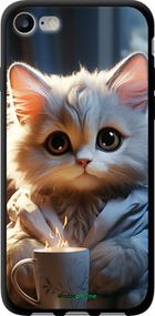 Чохол на iPhone SE 2022 Білий кіт "5646b-3737-2448"