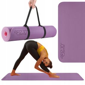 Килимок (мат) спортивний 4FIZJO TPE 180 x 60 x 0.6 см для йоги та фітнесу Violet/Pink (P-5907739316950)
