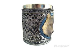 Кружка Чашка Seta Decor Волк 3D Нержавеющая Сталь