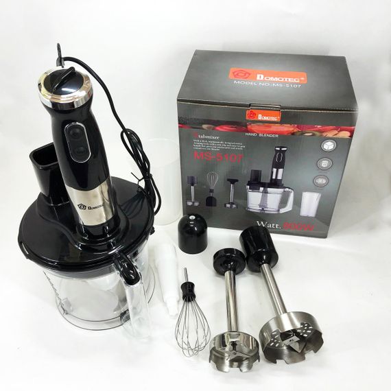 Блендер заглибний багатофункціональний 6 в 1 Domotec MS-5107 800 Вт, Потужний блендер для дому | Зображення 6