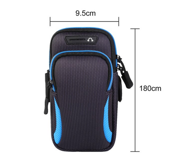 Чехол на руку Primo Sport универсальный спортивный для телефона до 6.5" - Black-Blue | Зображення 4