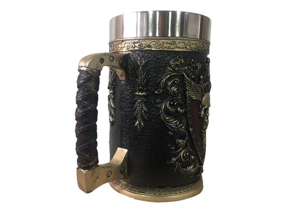 Кухоль Чашка 3D Skull Mug Череп пивний кухоль з Гербом Крилатого Черепа | Зображення 6