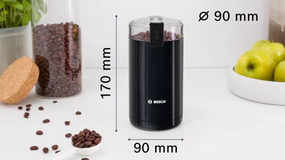 Кавомолка електрична Bosch TSM6A013B для зернової кави з потужним мотором | Зображення 1