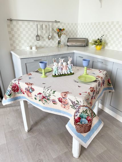 Скатертина гобеленова EASTER BEE Limaso, 137х240, Прямокутна, Великодній, Без люрексу, 75% поліестер, 22% бавовна, 3% акрил, Гобелен | Зображення 2