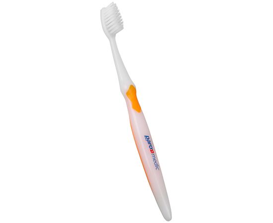 Зубна щітка шовковисто-м'яка paro® toothbrush Medic з конічними щетинками, помаранчева