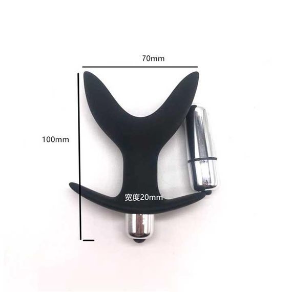 Анальная пробка-расширитель с вибрацией Black Velvets Vibrating Anchor Plug L – Анальные игрушки | Зображення 1