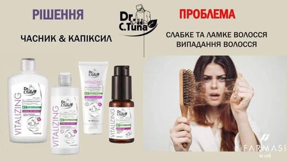 Шампунь против выпадения волос с экстрактом чеснока Farmasi  Vitalizing 225 мл | Зображення 2