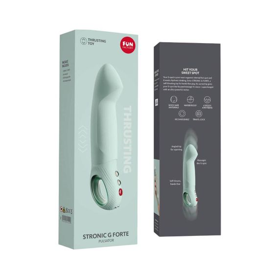 Пульсатор для точки G Fun Factory STRONIC G FORTE sage green, 8 режимів, суперпотужний Sex Aura | Зображення 7