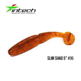 Силиконовая приманка, Съедобный силикон Intech Интеч Slim Shad 5" 5 шт #06