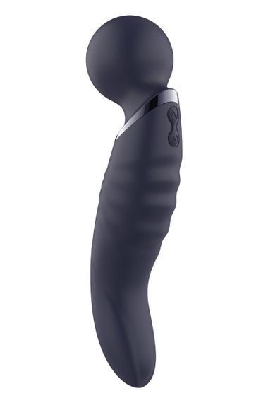 Вібратор мікрофон вигнутий подвійний стимуляції Dream Toys Glam Dual Wand Vibe, фіолетовий Sex Aura