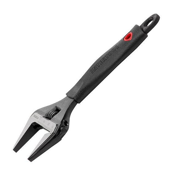 Ключ розвідний 150 мм, прогумована ручка, розведення губок 34 мм, Cr-V INTERTOOL XT-00401 | Зображення 2